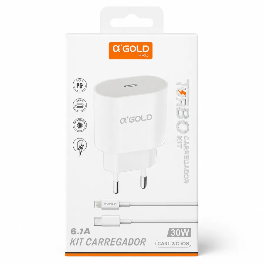 α GOLD 30W 充电头，6.1A 快速充电，适用于手机和平板