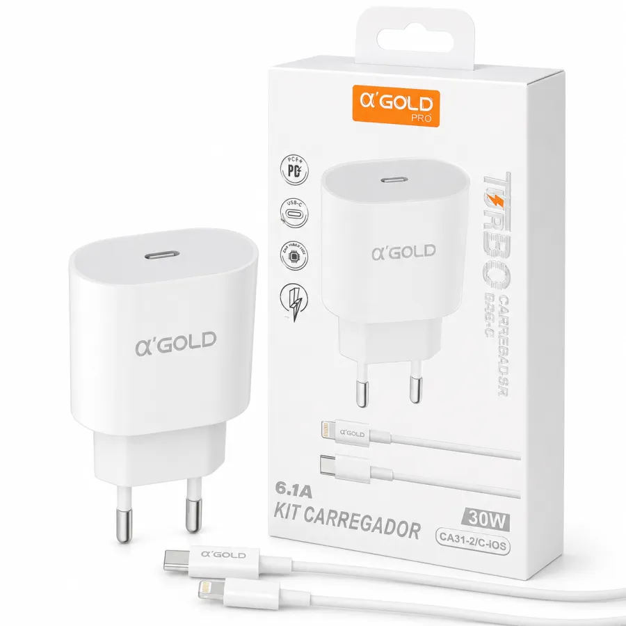 α GOLD 30W 充电头，6.1A 快速充电，适用于手机和平板