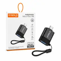 αGOLD USB微型适配器充电器，适用于多种设备，便携设计