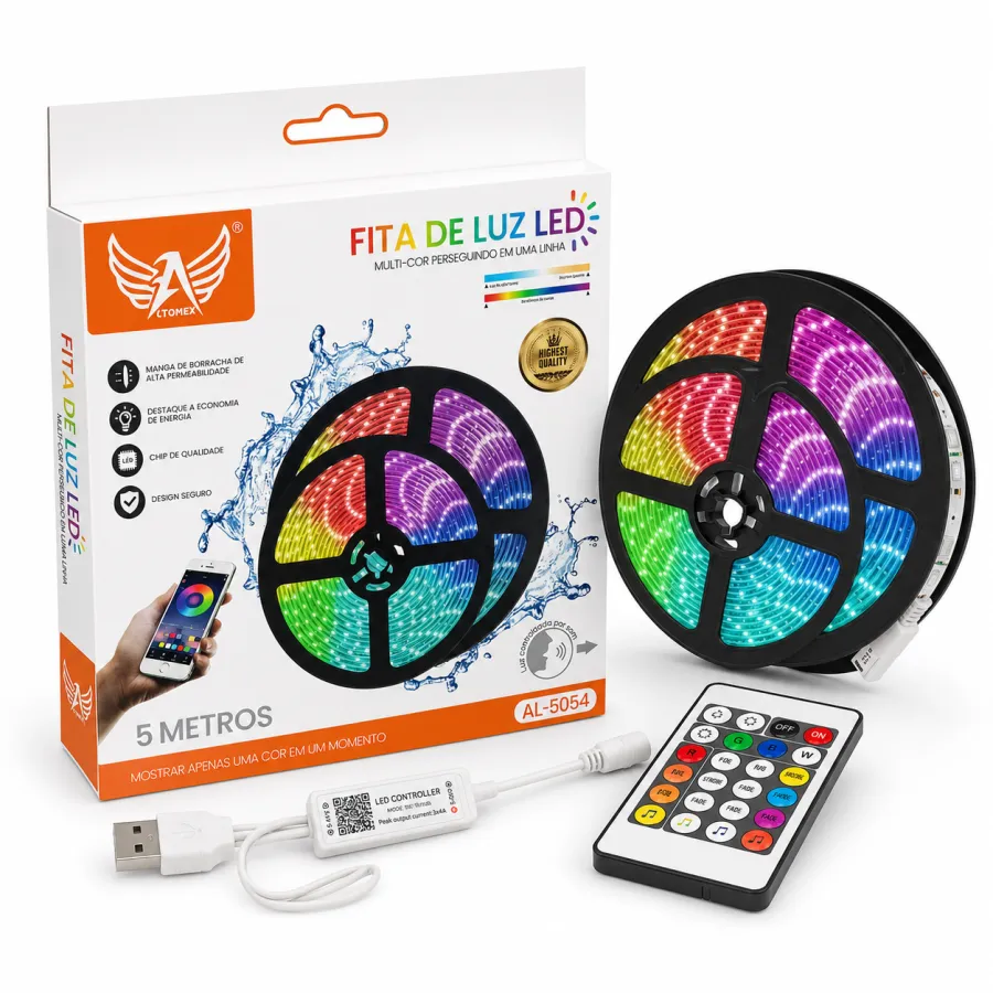 Atemea LED灯带 5米 RGB多色防水灯带