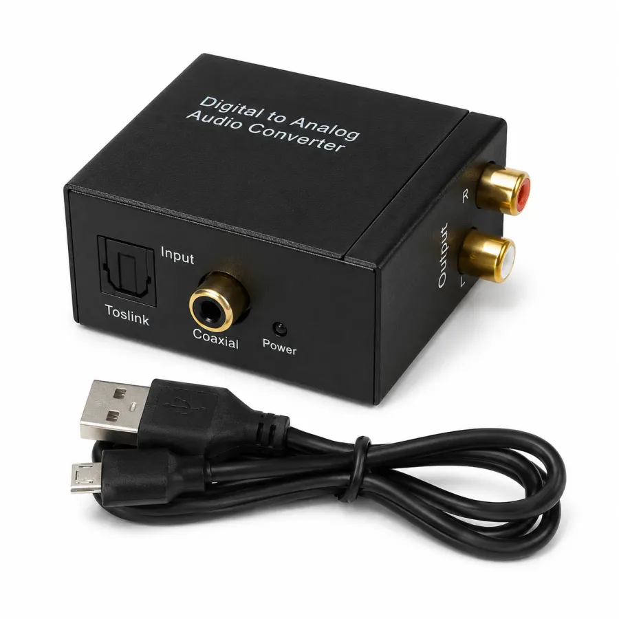 音频转换器 数字转模拟 Coaxial/Toslink输入 支持立体声