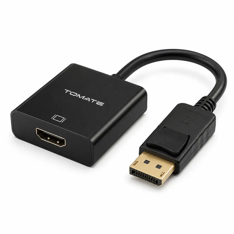 TOMATE DisplayPort转HDMI适配器 1080P 高清视频转换器