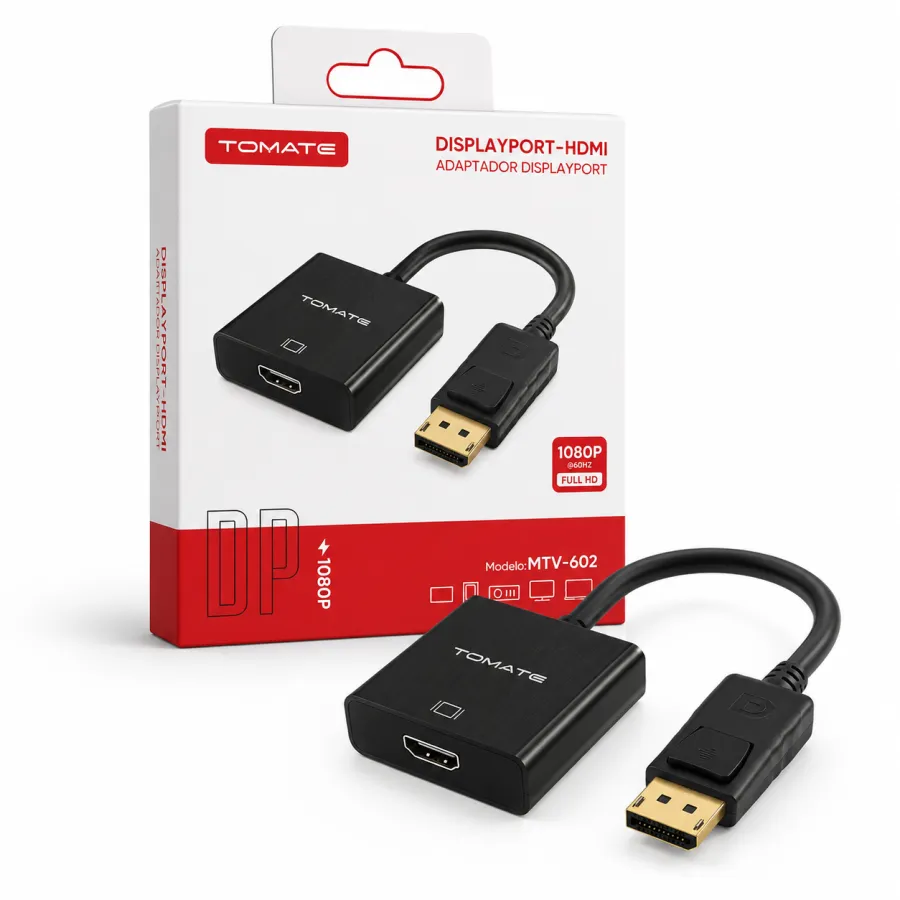 TOMATE DisplayPort转HDMI适配器 1080P 高清视频转换器