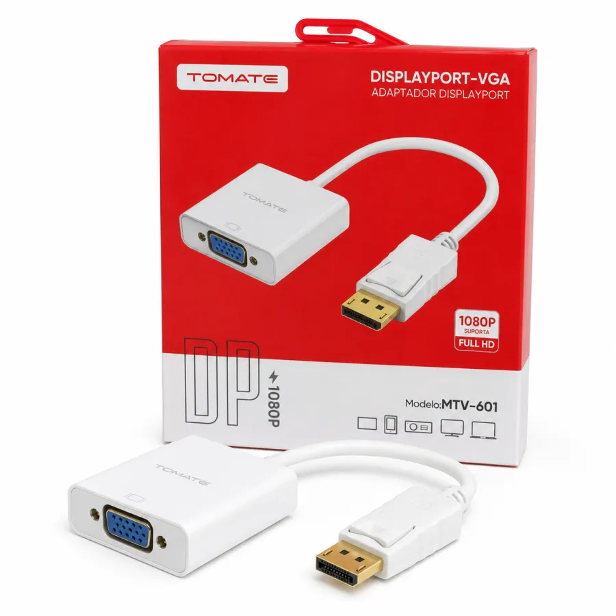 TOMATE DisplayPort转VGA适配器 MTV-601，高清转换，便携设计