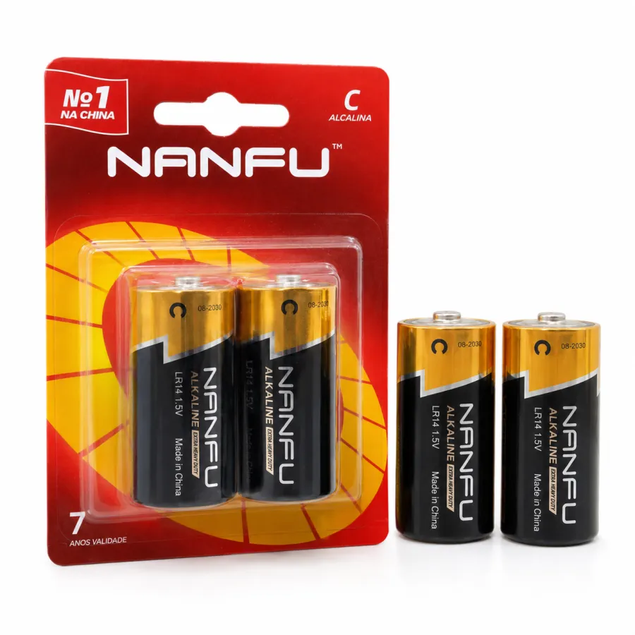 南孚C型电池 2节装 碱性电池 适用于玩具、遥控器等