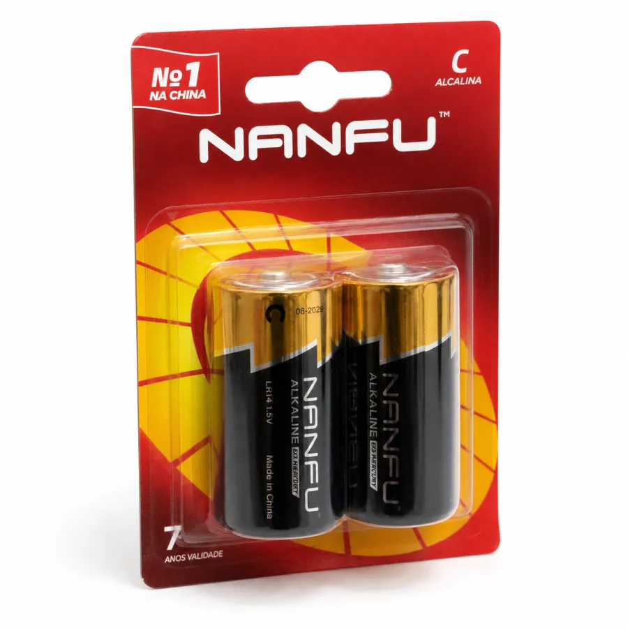 南孚C型电池 2节装 碱性电池 适用于玩具、遥控器等