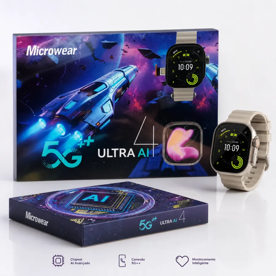 Microwear 5G+超智能手表，支持AI功能，适合运动和日常使用