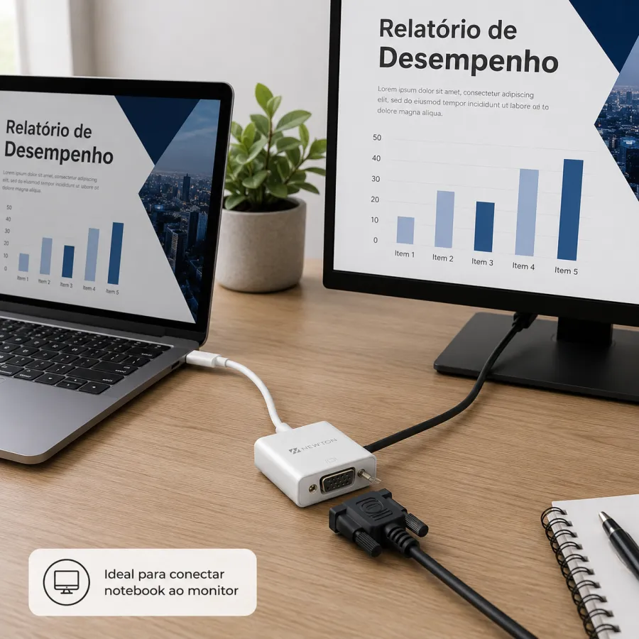 NEWION USB-C转VGA适配器，支持USB 3.1，便携设计