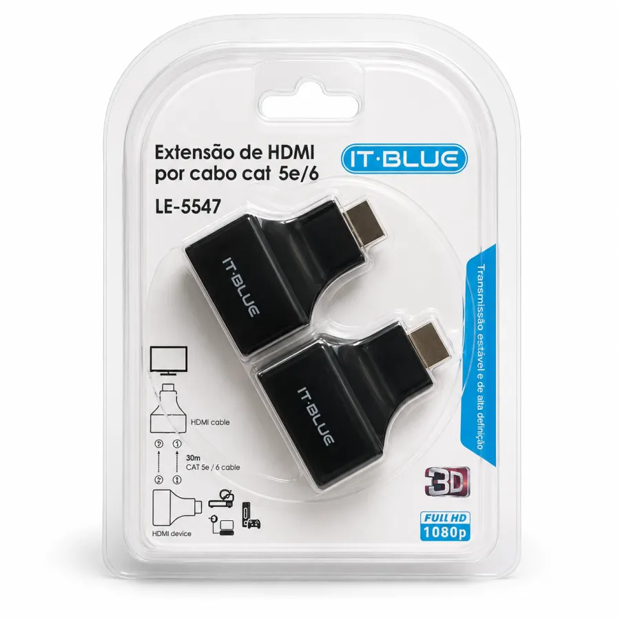 IT-BLUE HDMI延长线接头 2个装 LE-5547 3D高清1080P