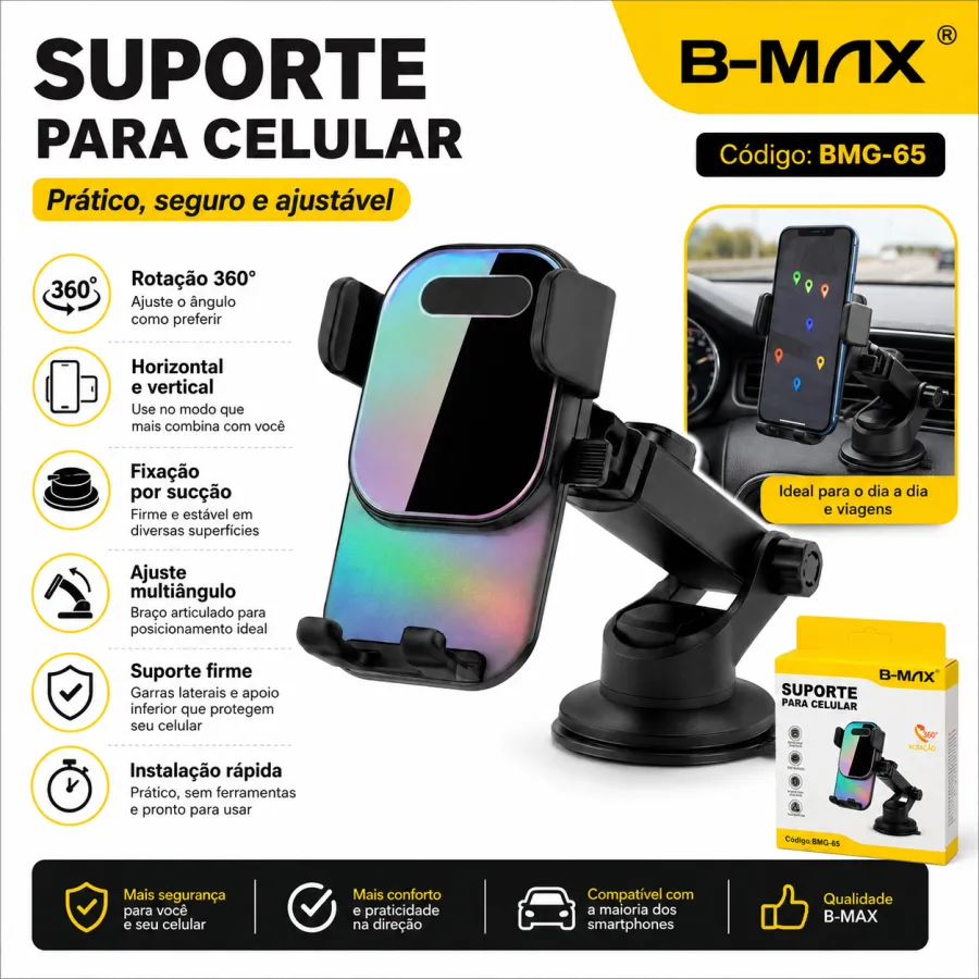 B-MAX车载手机支架，360度旋转，适用于各种车型