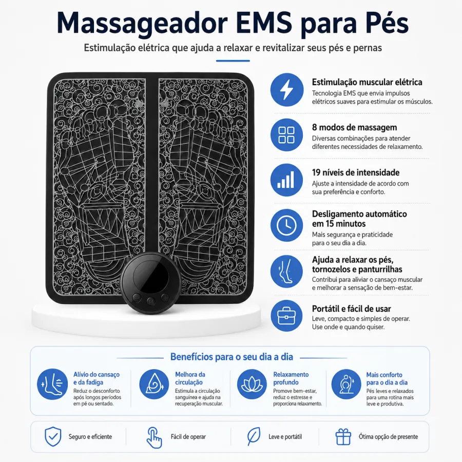 EMS足部按摩器 电动肌肉刺激器 适合19-15岁