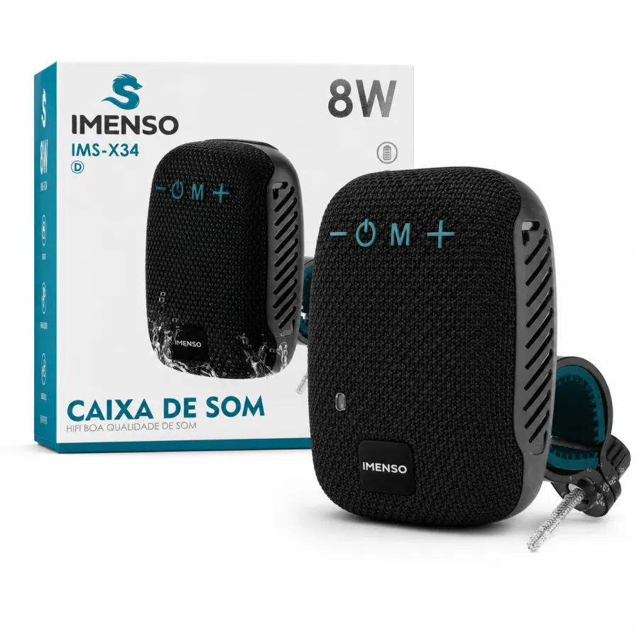 IMENSO IMS-X34 8W蓝牙音箱，IPX5防水，便携式设计