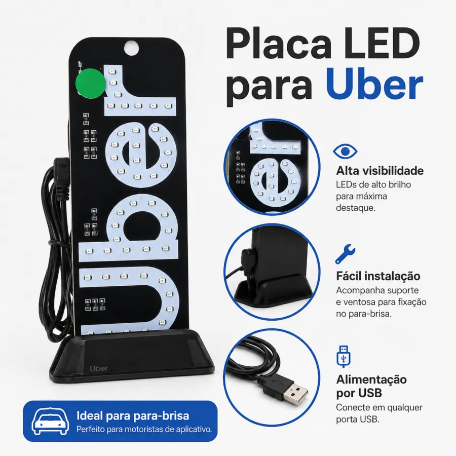 Uber车牌架，适用于各种车型，黑色，耐用材料，易于安装