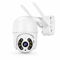 WiFi智能监控摄像头，支持实时远程查看，白色，适合家庭安全
