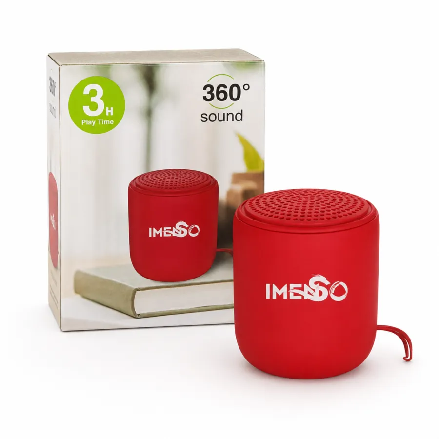 IMENSO 360°蓝牙音箱 红色 3小时播放时间