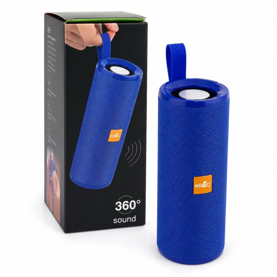 蓝牙音箱 360°环绕音效 便携式蓝色音响
