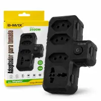 B-MAX 2500W插座适配器，10A，适用于多种设备
