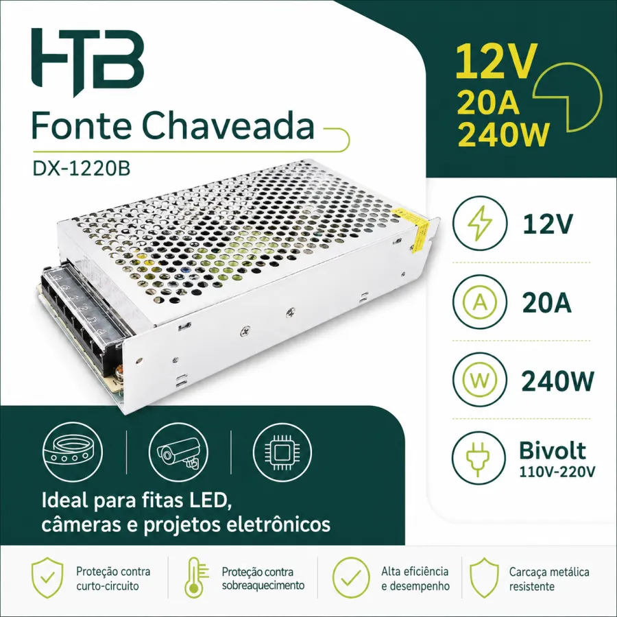 HTB AC-DC电源适配器 DX-12208 12V 20A 240W