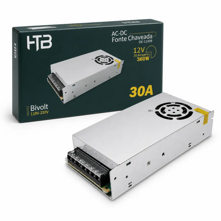 HTB 12V 30A 开关电源，AC-DC 变换器，适用于110V-220V