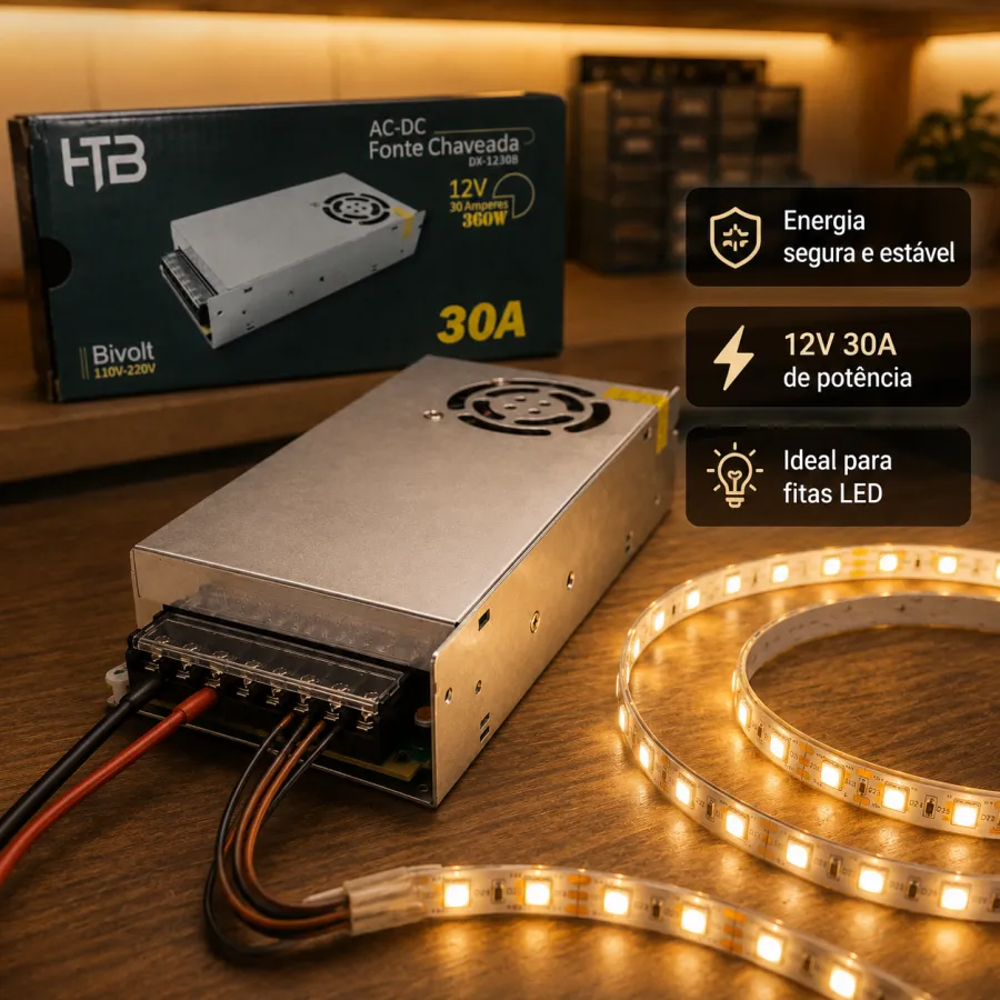 HTB 12V 30A 开关电源，AC-DC 变换器，适用于110V-220V