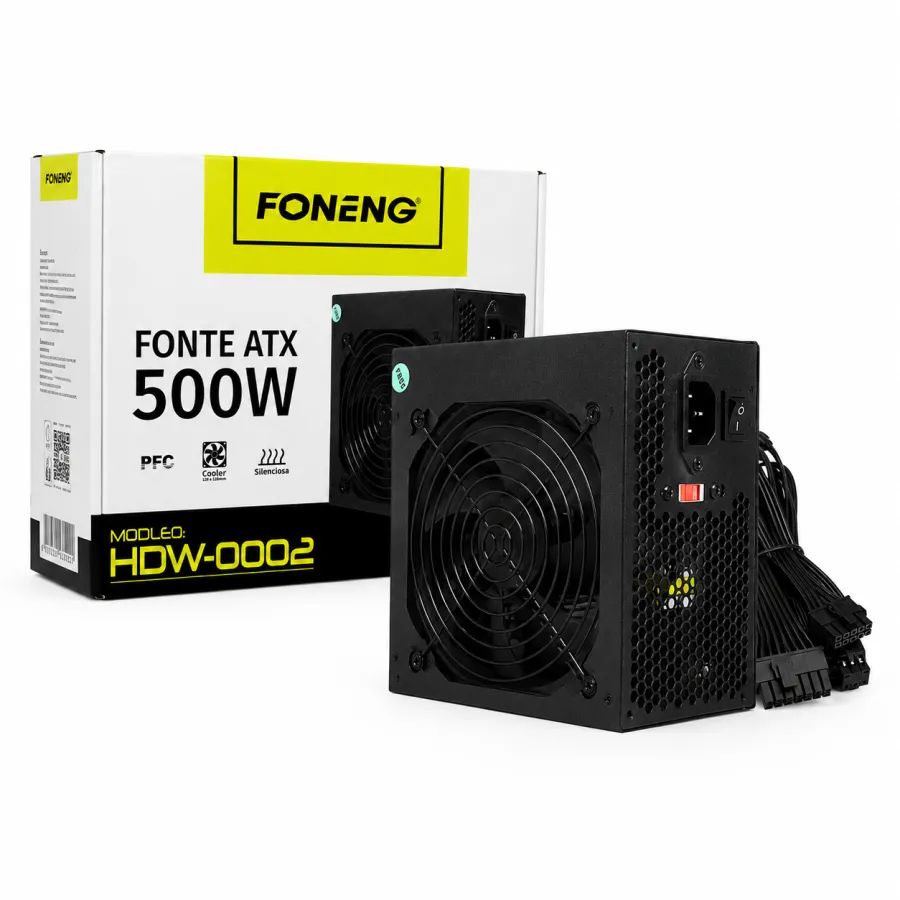 FONENG 500W ATX电源，型号HDW-0002，适用于通用电脑