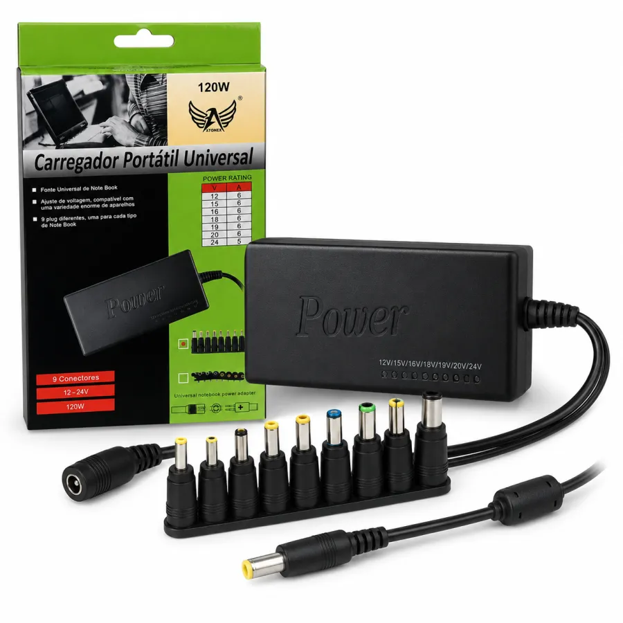 通用笔记本电脑充电器 120W 9种连接器