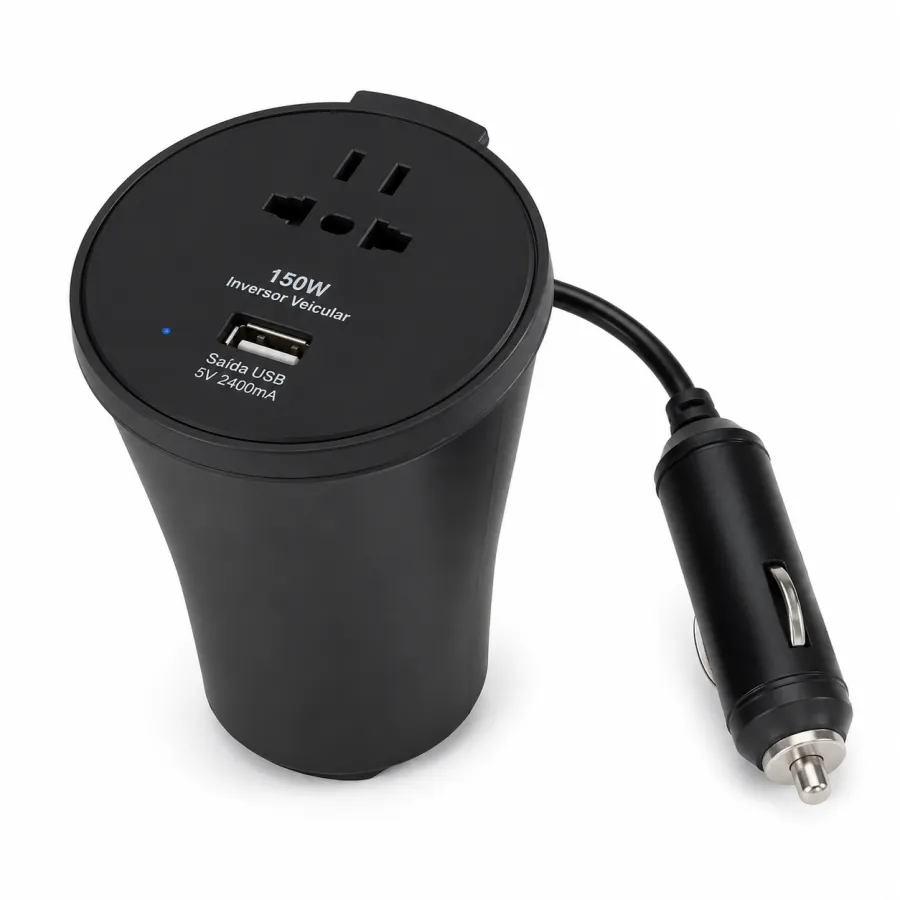 150W车载逆变器，DC 12V转AC 110V/220V，USB 5V 2400mA*2