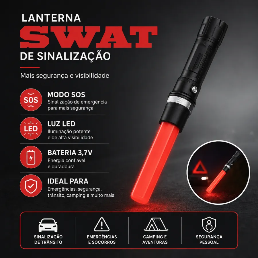 LED手电筒，品牌SBA，3.7V，50米照明，适合户外使用
