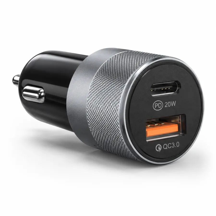 车载充电器 YY-C02 20W+18W PD快充 QC3.0