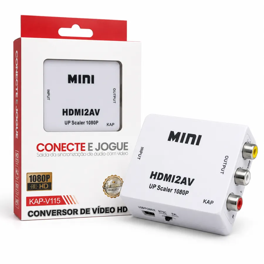 KAP HDMI转AV视频转换器 1080P高清迷你款