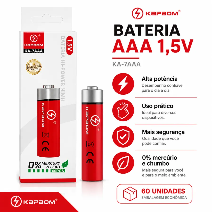 凯普森 KA-7AAA 1.5V 镍氢充电电池 红色 适用于多种设备