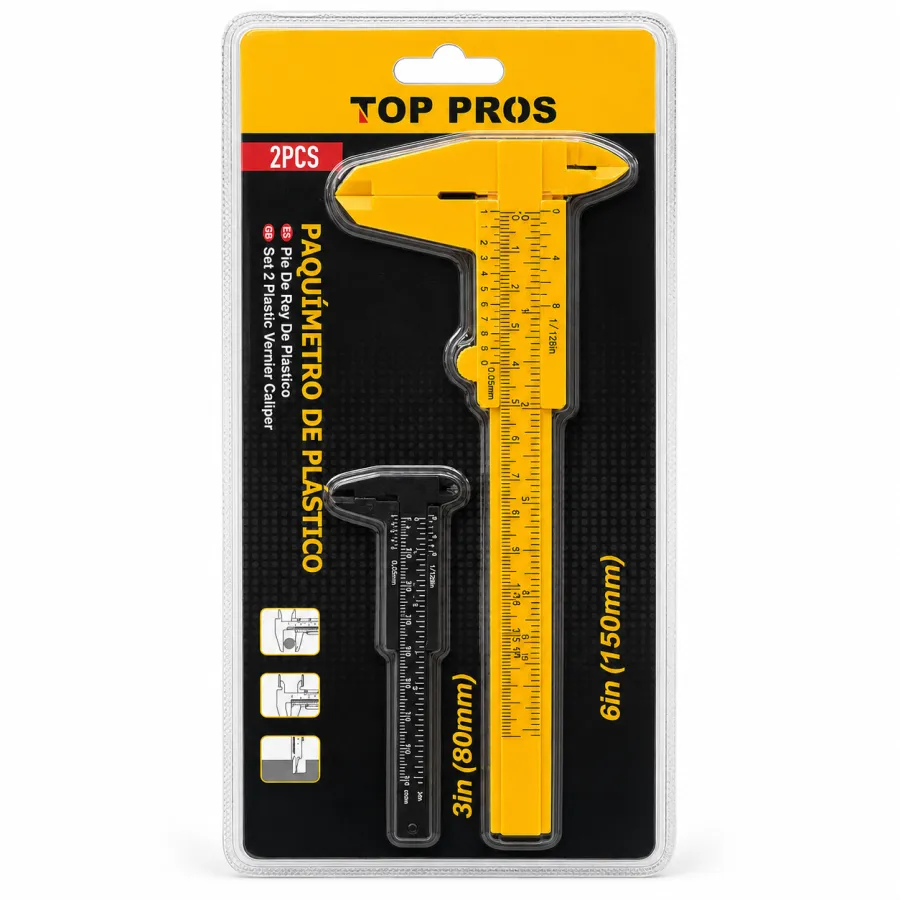 TOP PROS 塑料卡尺 2件套 规格 3.8mm/15.9mm