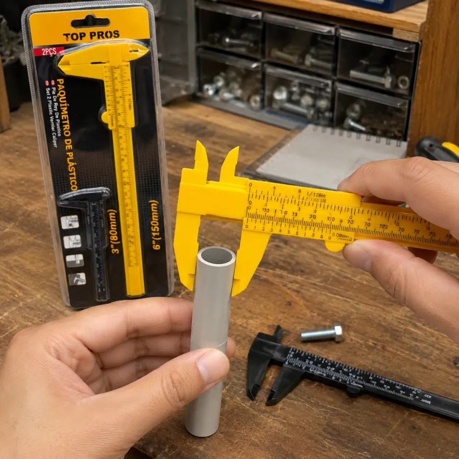 TOP PROS 塑料卡尺 2件套 规格 3.8mm/15.9mm