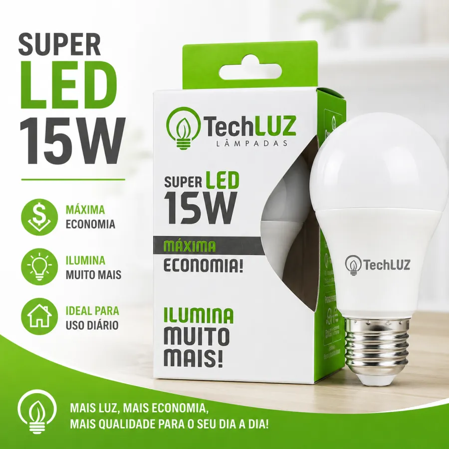 TechLuz 超亮 LED 台灯 15W 节能设计