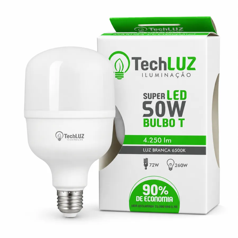 TechLuz 超级LED灯泡 50W 4250流明 6500K 白光 省电90%