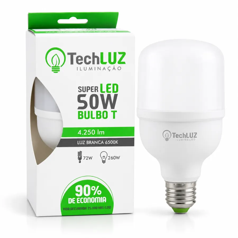 TechLuz 超级LED灯泡 50W 4250流明 6500K 白光 省电90%