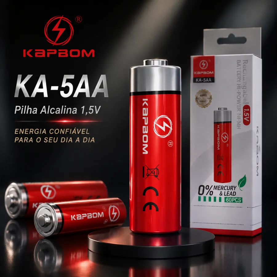 KA-7AAA KA-5AA Kapdom 碱性电池 1.5V 红色 60粒/盒 AAA / AA