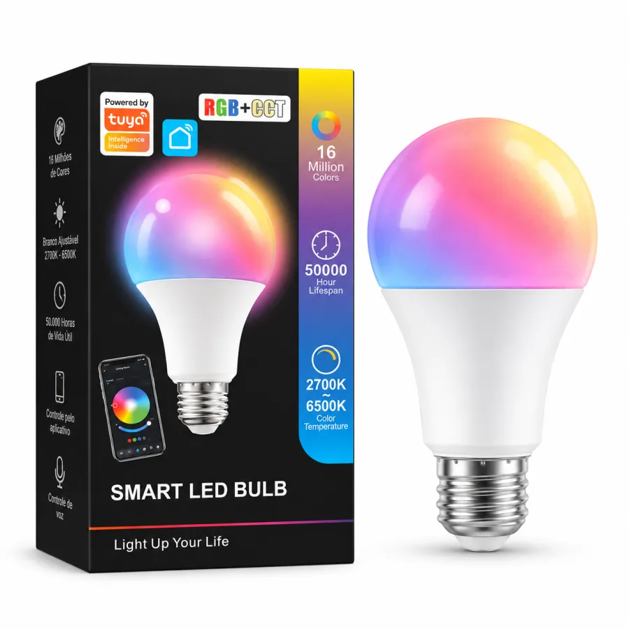 智能LED灯泡 RGB 2700K-6500K 1600万色 50000小时寿命