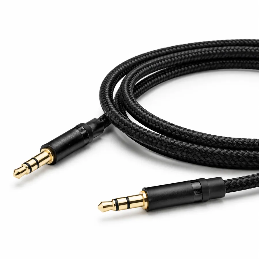 αGOLD 3.5mm AUX音频线，黑色，HiFi音质，适用于手机和音响