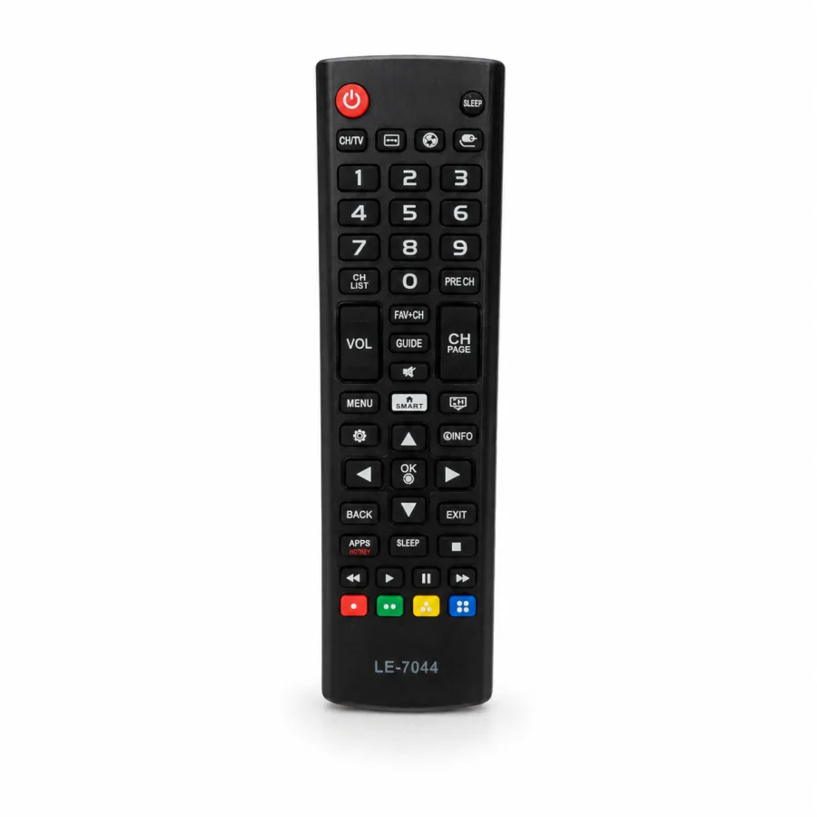 LE-7027遥控器，适用于多种设备，黑色，功能齐全