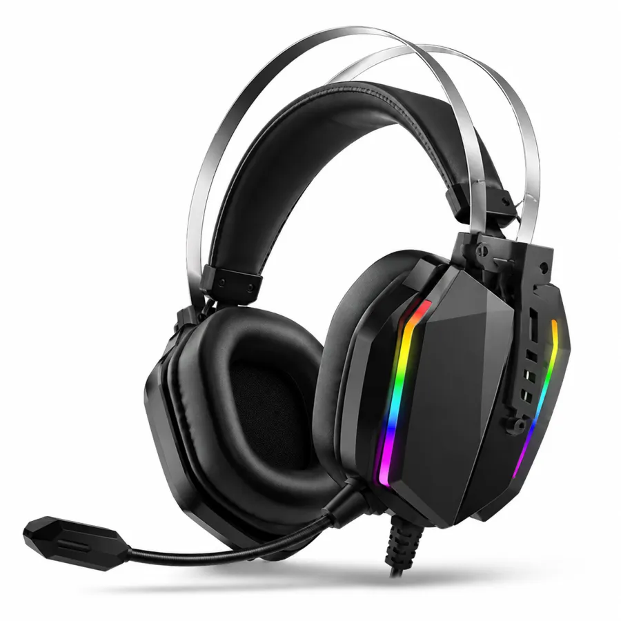 DELTA F503 RGB PRO游戏耳机，带RGB灯效，舒适佩戴，适合游戏使用