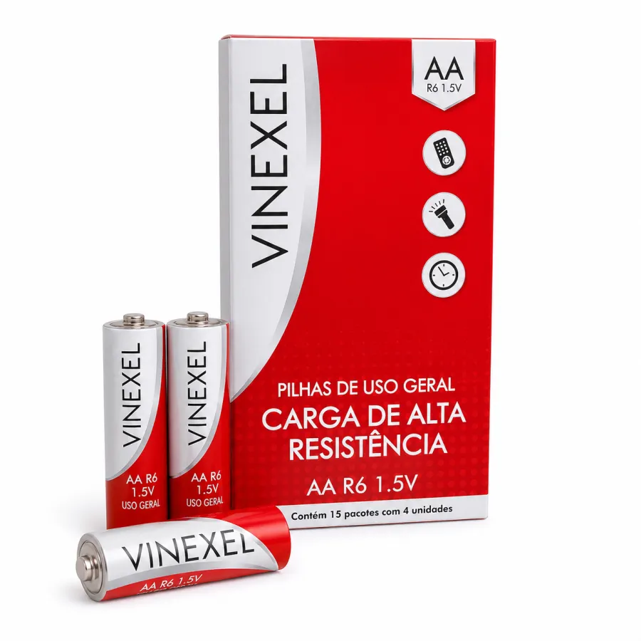 VINEXEL AA电池 1.5V 高性能 适用于通用设备 15颗装