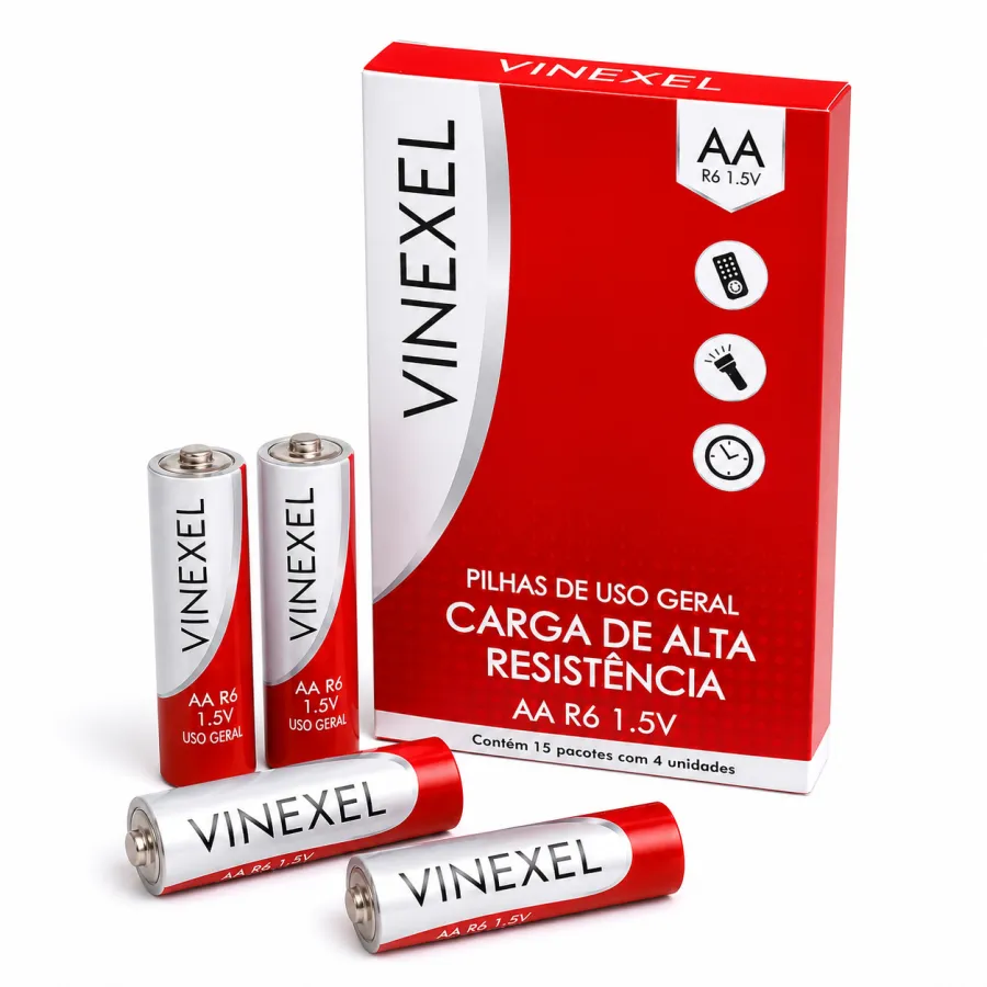 VINEXEL AA电池 1.5V 高性能 适用于通用设备 15颗装