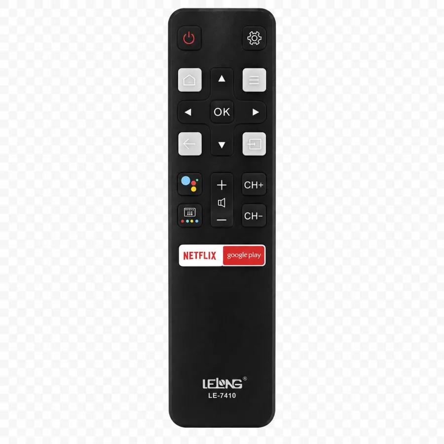 LELONG LE-7410 TCL 遥控器，兼容多种设备，带Netflix快捷键，黑色