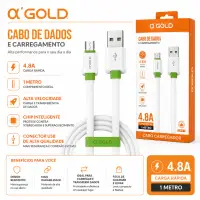 αGOLD USB数据线，快速充电，适用于多种设备，耐用设计