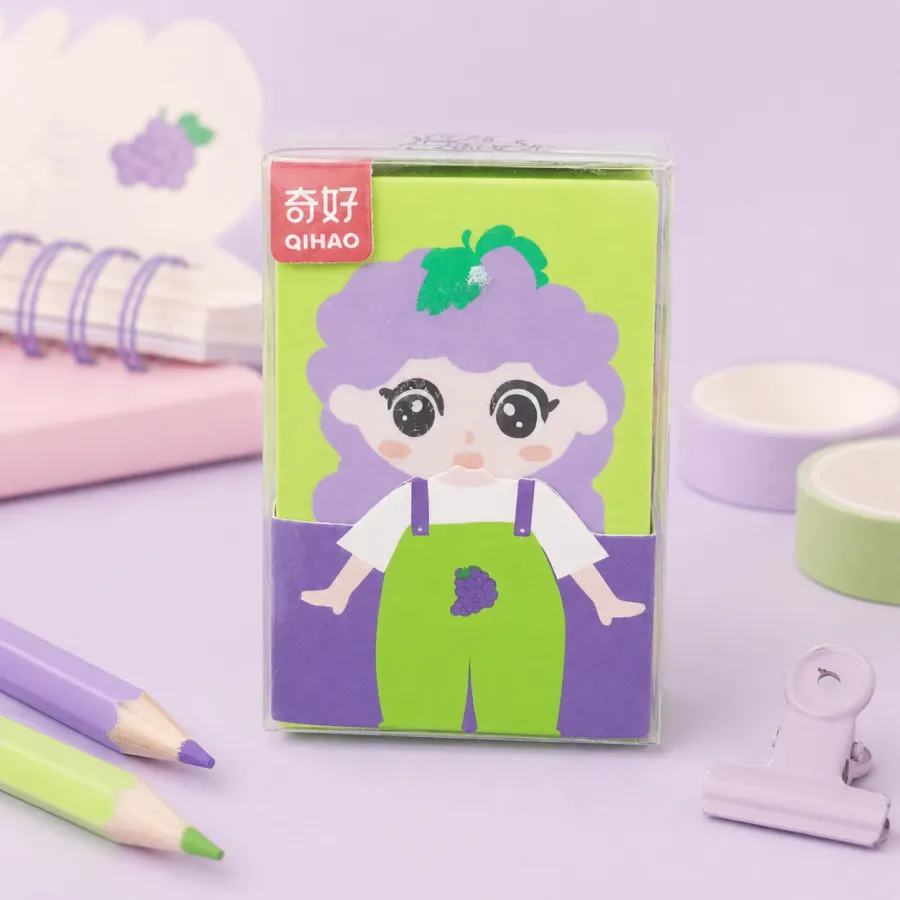 Qihao橡皮擦，可爱卡通设计，适合儿童使用。