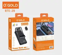 α’GOLD 10000mAh移动电源 BTE-29，黑色，便携式充电宝，适用于多种设备