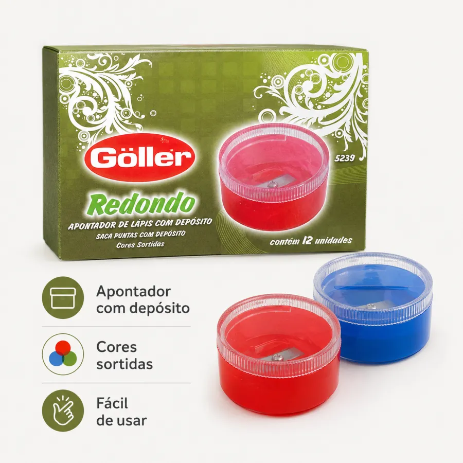 Göller 圆形铅笔刀 12个装 多色