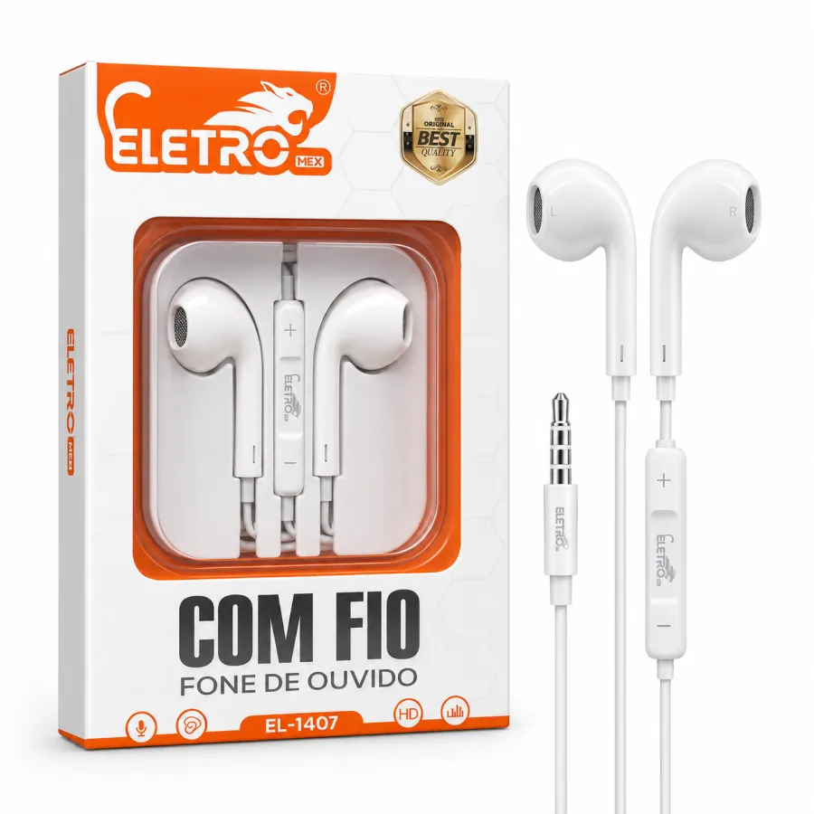 ELETRO耳机 EL-1407 有线耳机，高清音质，适用于手机