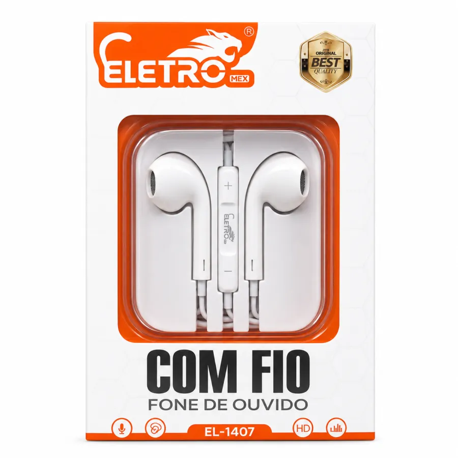 ELETRO耳机 EL-1407 有线耳机，高清音质，适用于手机
